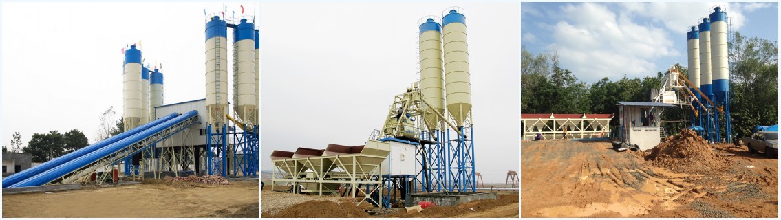 stationary types of concrete batching plant