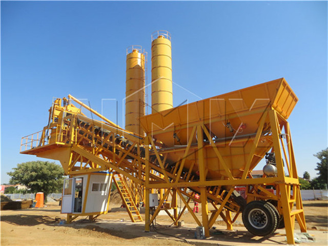 Mobile concrete plants