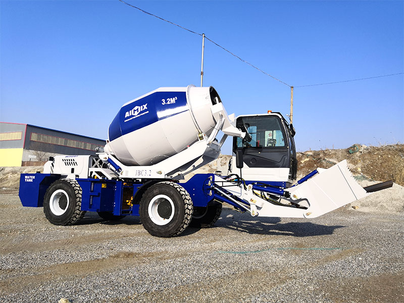 self loading concrete mixer price