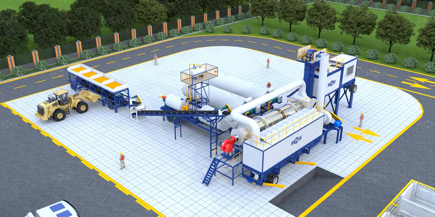 AYLT portable asphalt drum mix plant