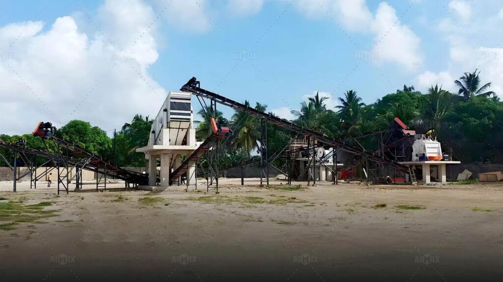 Limestone crusher plant