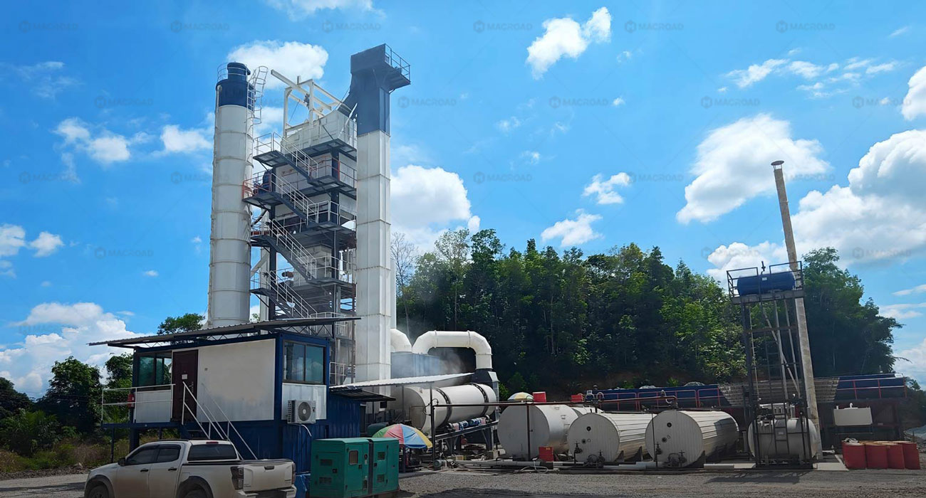 ALQ120 stationary asphalt plant Defying Monsoon Challenges in Malaysia Sabah